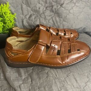 Stacy Adams Men's Brown Leather Sandals